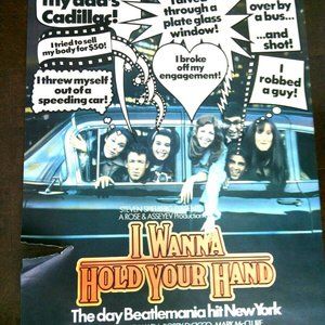 Movie Poster Steven Spielberg Original I Wanna Hold Your Hand Beatlemania Film